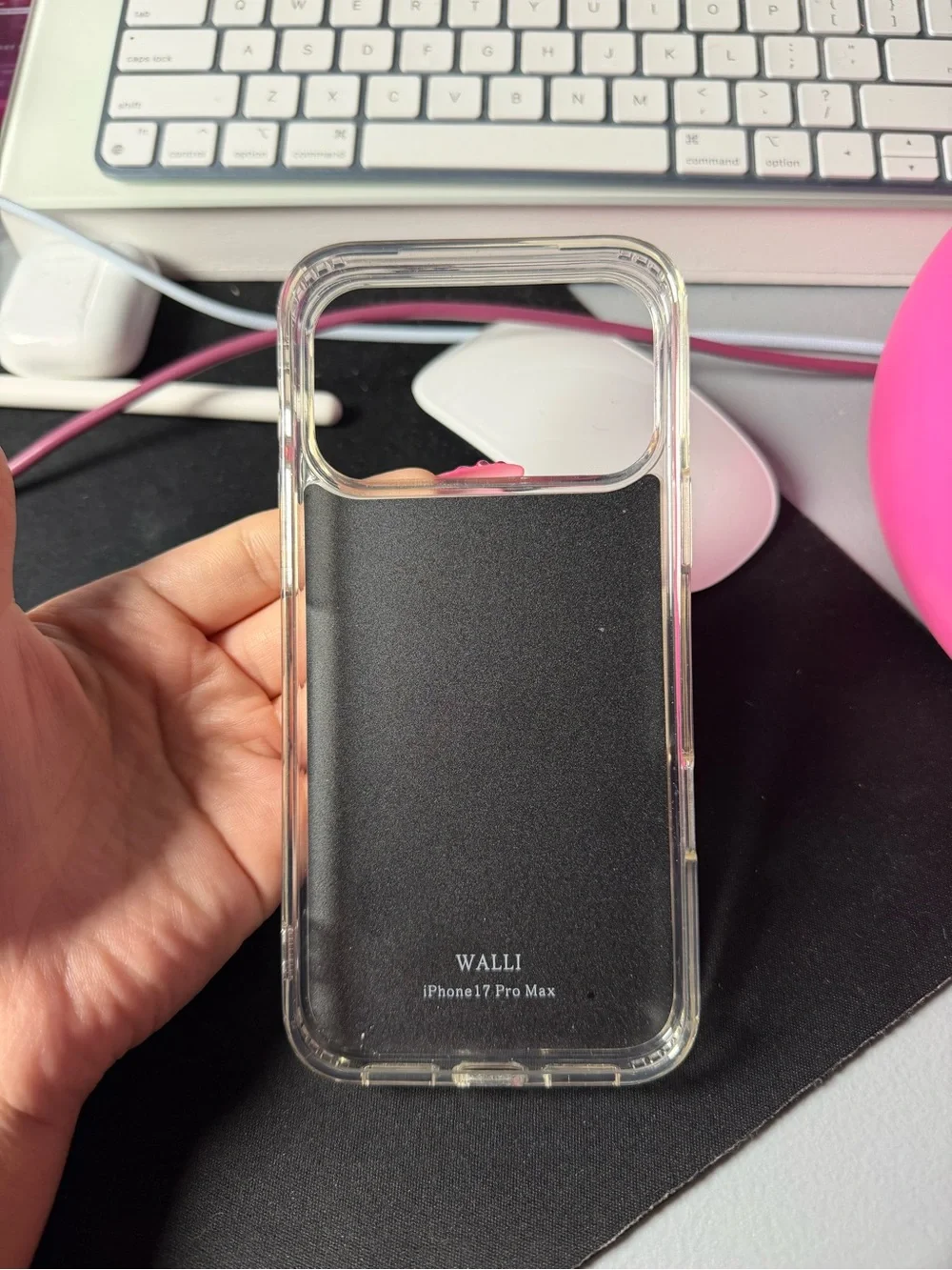 Pink Checkerboard Clear Bumper Phone Case - Stylish Protection